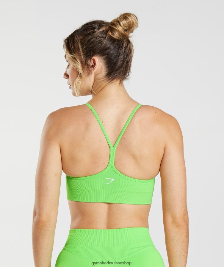 ch Gymshark femmes soutien-gorge de sport sans coutures chaux fluo 02FP6T212 vêtements