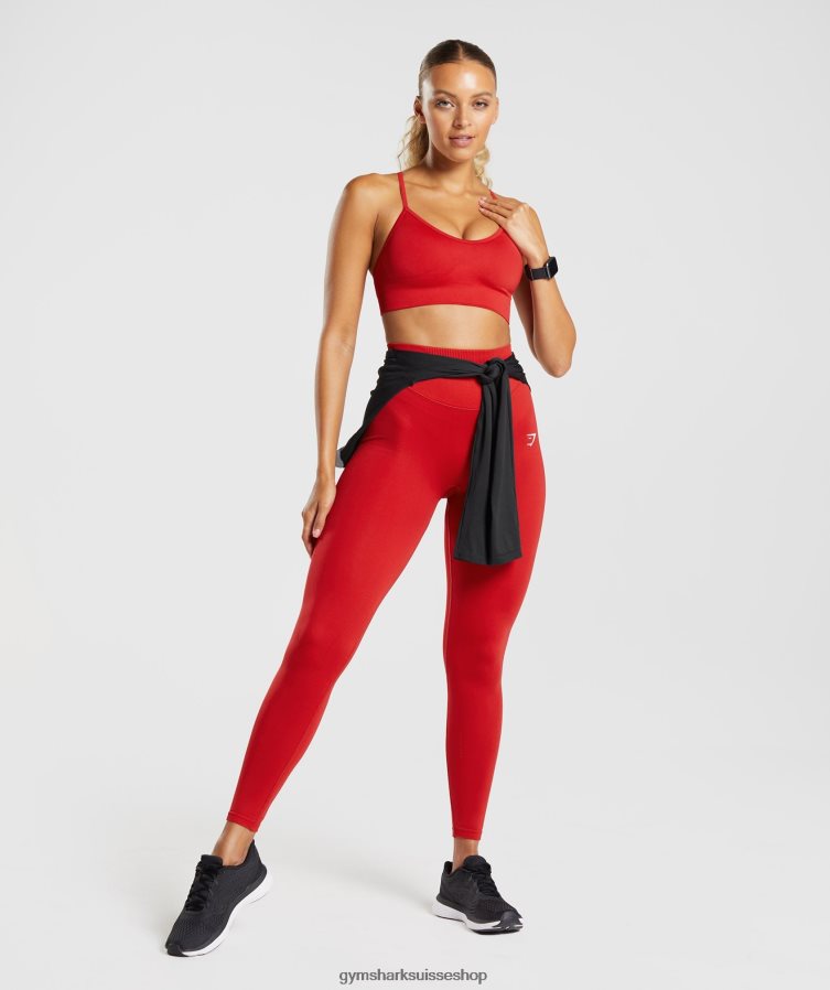 ch Gymshark femmes soutien-gorge de sport sans coutures salsa rouge 02FP6T216 vêtements