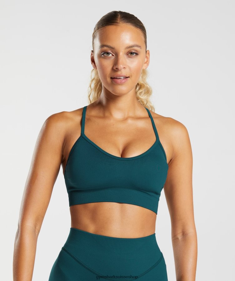 ch Gymshark femmes soutien-gorge de sport sans coutures sarcelle d'hiver 02FP6T231 vêtements