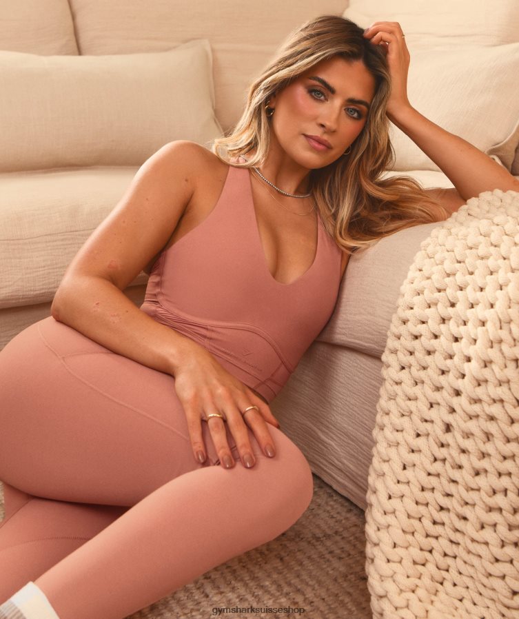 ch Gymshark femmes soutien-gorge long whitney canyon rouge 02FP6T201 vêtements