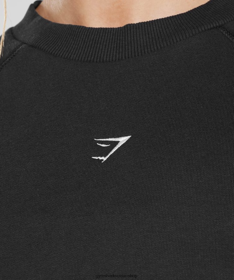 ch Gymshark femmes pull court d\'entraînement noir 02FP6T351 vêtements