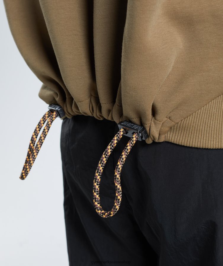 ch Gymshark femmes reprendre l\'équipage de sueur flaque d\'eau marron 02FP6T396 vêtements