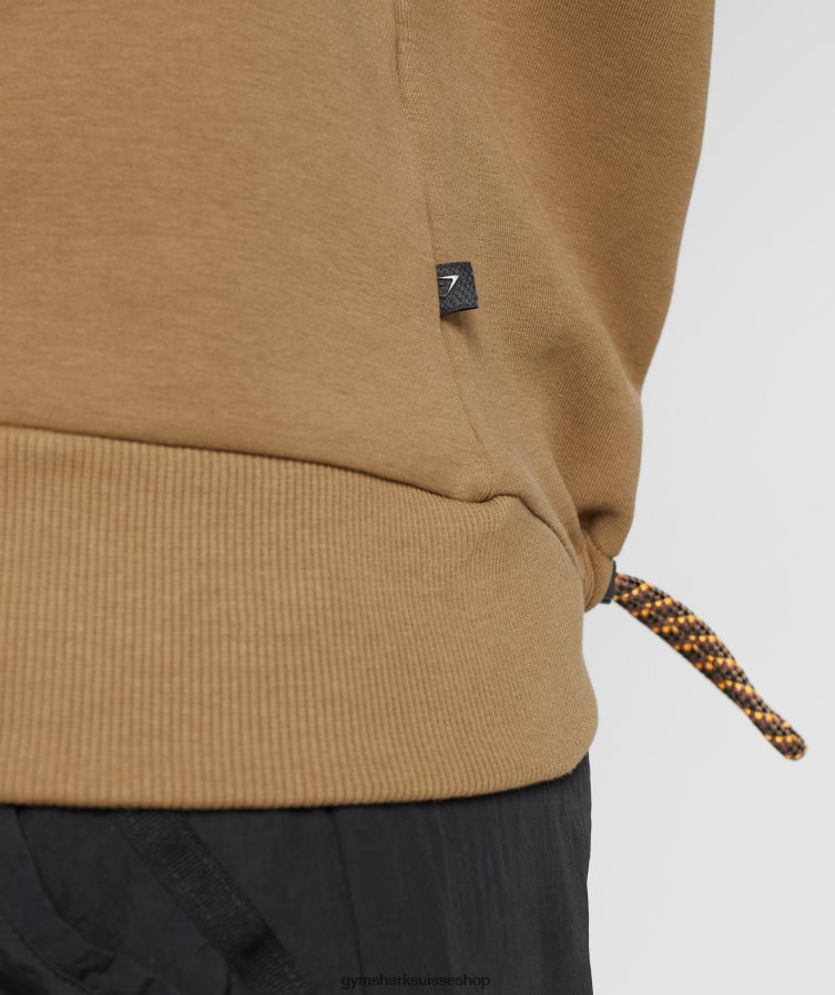 ch Gymshark femmes reprendre l\'équipage de sueur flaque d\'eau marron 02FP6T396 vêtements