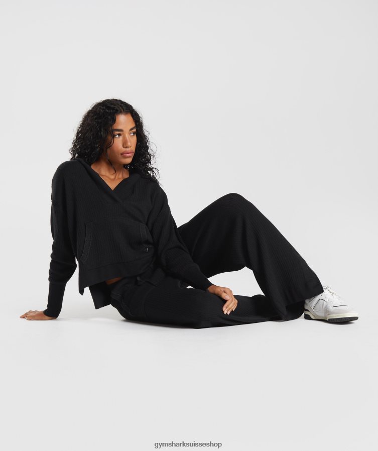 ch Gymshark femmes sweat à capuche en maille pause noir/gris onyx 02FP6T353 vêtements