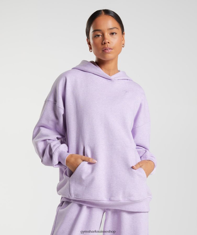 ch Gymshark femmes sweat à capuche jour de repos aura lilas chiné 02FP6T358 vêtements