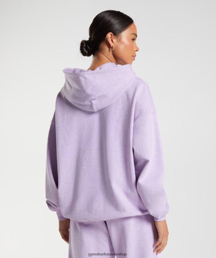 ch Gymshark femmes sweat à capuche jour de repos aura lilas chiné 02FP6T358 vêtements