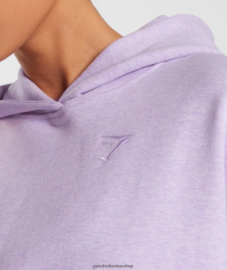 ch Gymshark femmes sweat à capuche jour de repos aura lilas chiné 02FP6T358 vêtements
