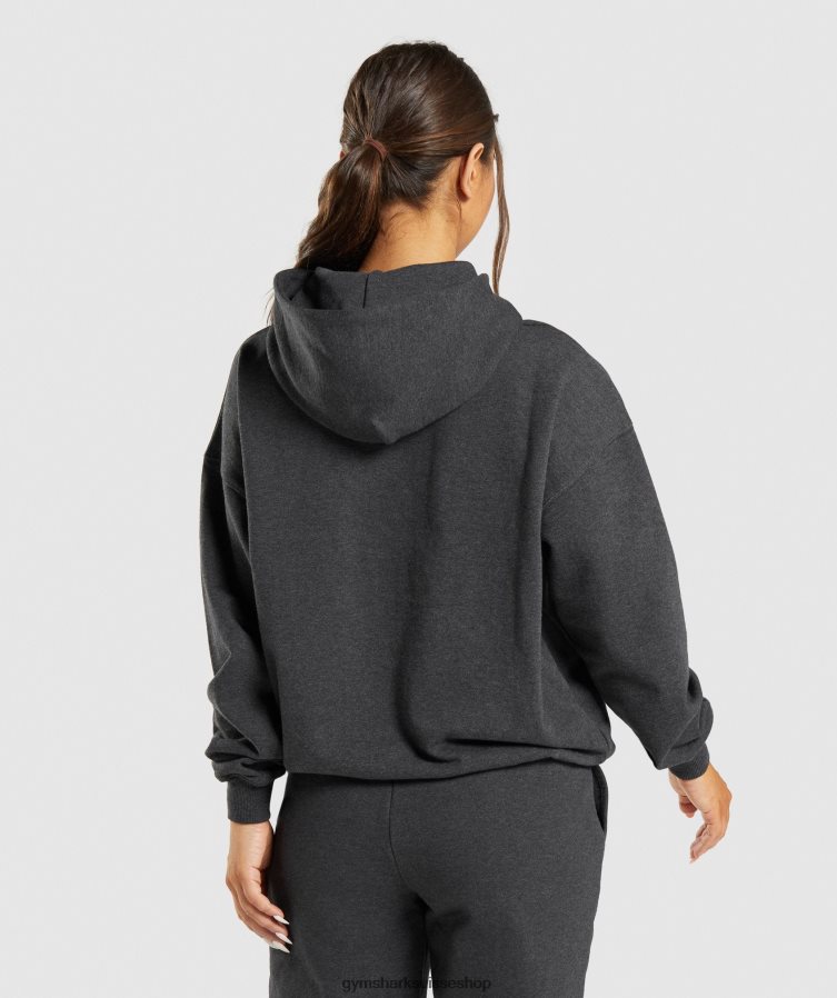 ch Gymshark femmes sweat à capuche jour de repos noir chiné 02FP6T345 vêtements