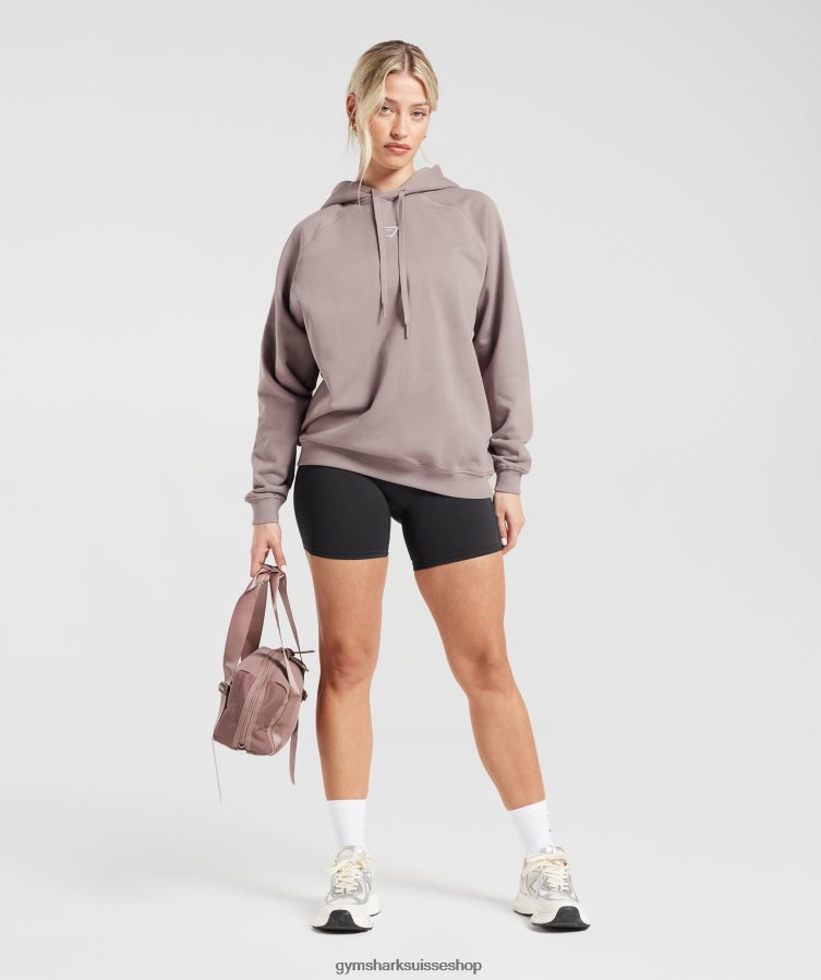 ch Gymshark femmes sweat à capuche oversize en polaire mauve délavé 02FP6T363 vêtements