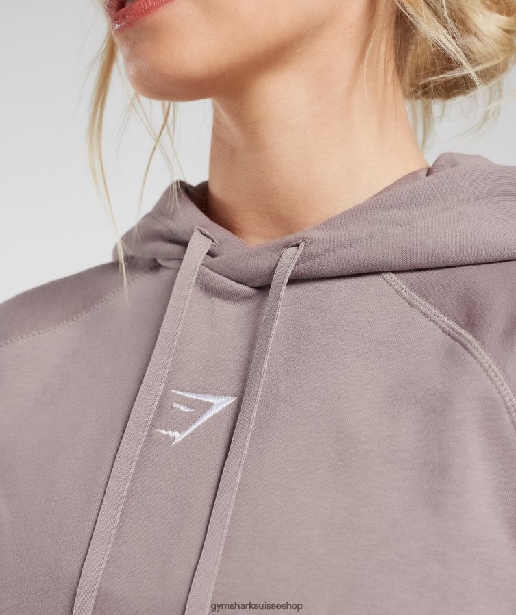 ch Gymshark femmes sweat à capuche oversize en polaire mauve délavé 02FP6T363 vêtements