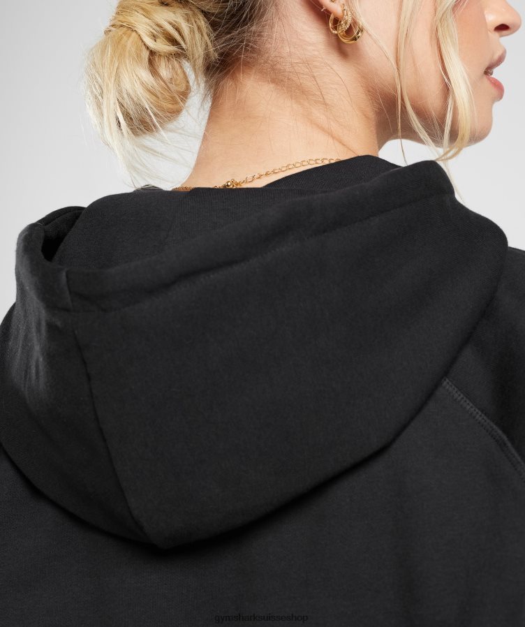 ch Gymshark femmes sweat à capuche oversize en polaire noir 02FP6T352 vêtements
