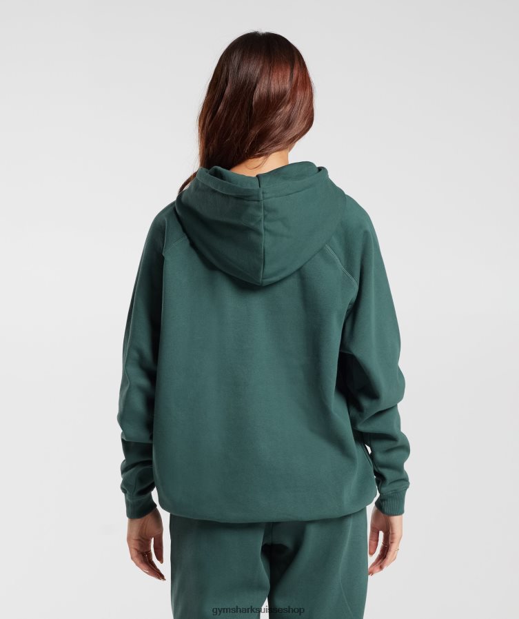 ch Gymshark femmes sweat à capuche oversize en polaire vert brouillard 02FP6T346 vêtements