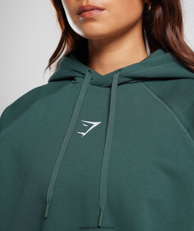 ch Gymshark femmes sweat à capuche oversize en polaire vert brouillard 02FP6T346 vêtements