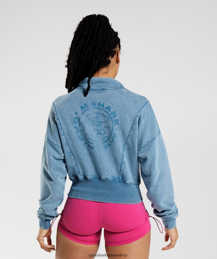 ch Gymshark femmes sweat délavé Legacy bleu au bord du lac 02FP6T404 vêtements