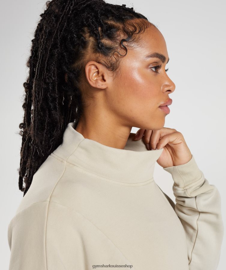 ch Gymshark femmes sweat délavé Legacy gris galet 02FP6T399 vêtements