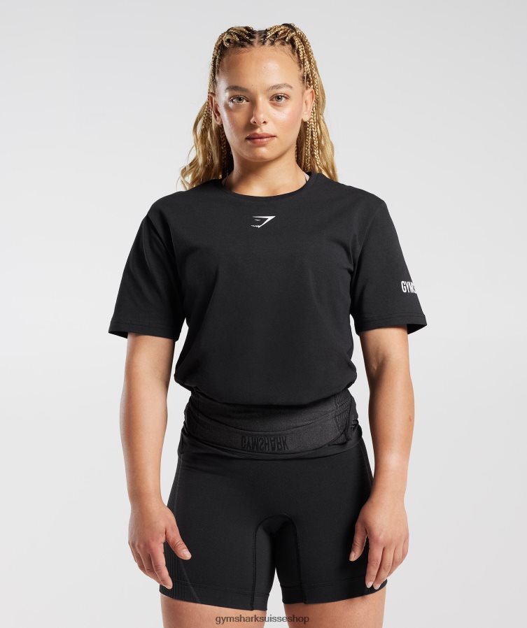 ch Gymshark femmes t-shirt débardeur noir 02FP6T497 vêtements