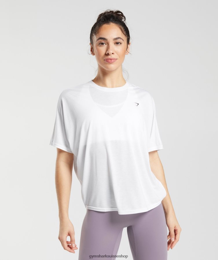 ch Gymshark femmes tee shirt ultra doux blanc 02FP6T437 vêtements