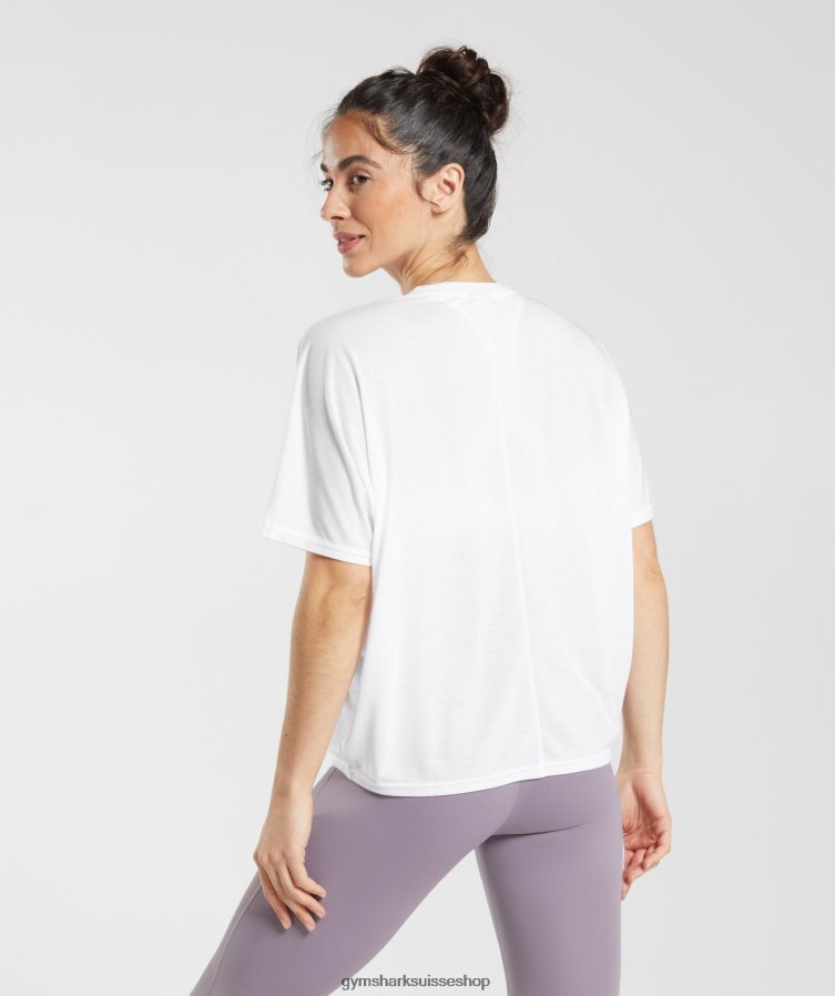 ch Gymshark femmes tee shirt ultra doux blanc 02FP6T437 vêtements