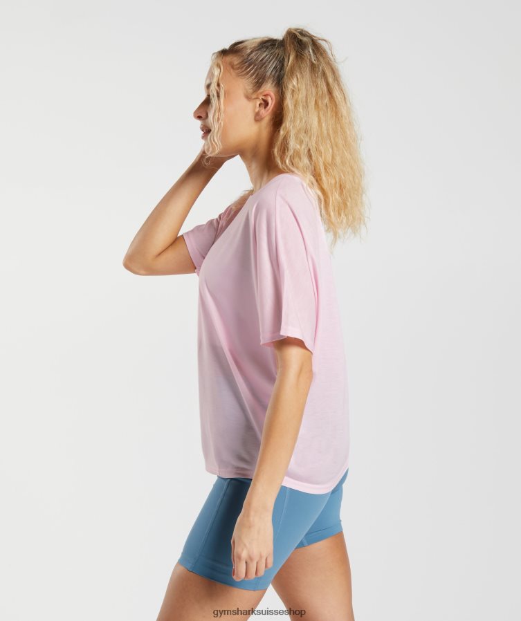 ch Gymshark femmes tee shirt ultra doux craie rose 02FP6T425 vêtements