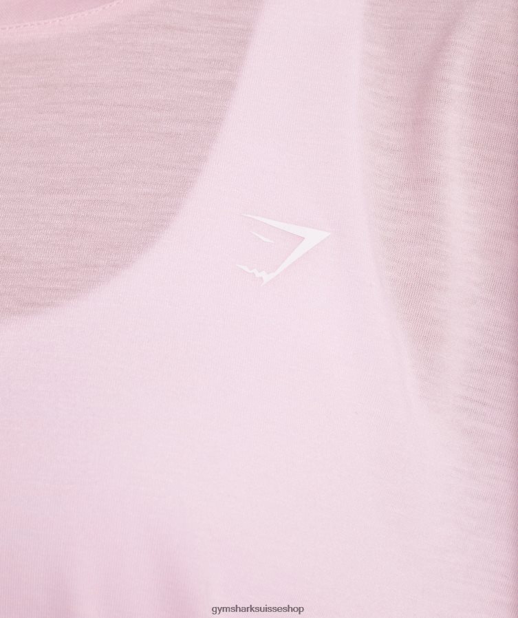 ch Gymshark femmes tee shirt ultra doux craie rose 02FP6T425 vêtements