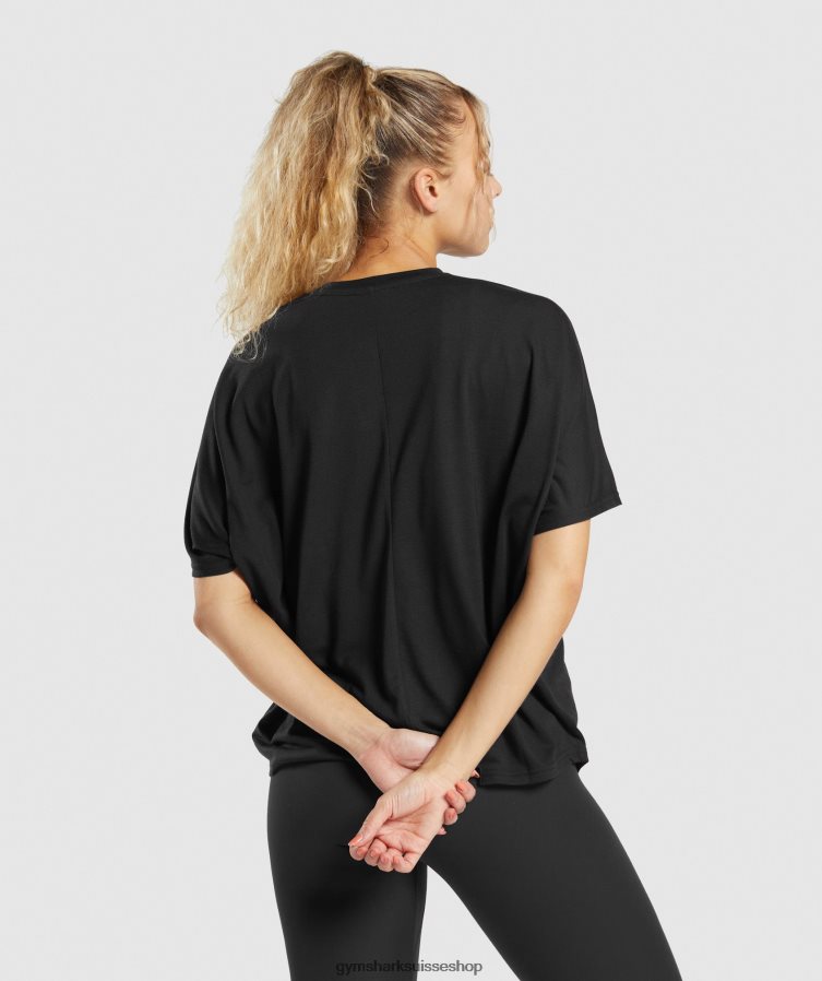 ch Gymshark femmes tee shirt ultra doux noir 02FP6T418 vêtements
