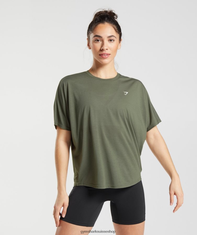 ch Gymshark femmes tee shirt ultra doux olive poussiéreuse 02FP6T489 vêtements
