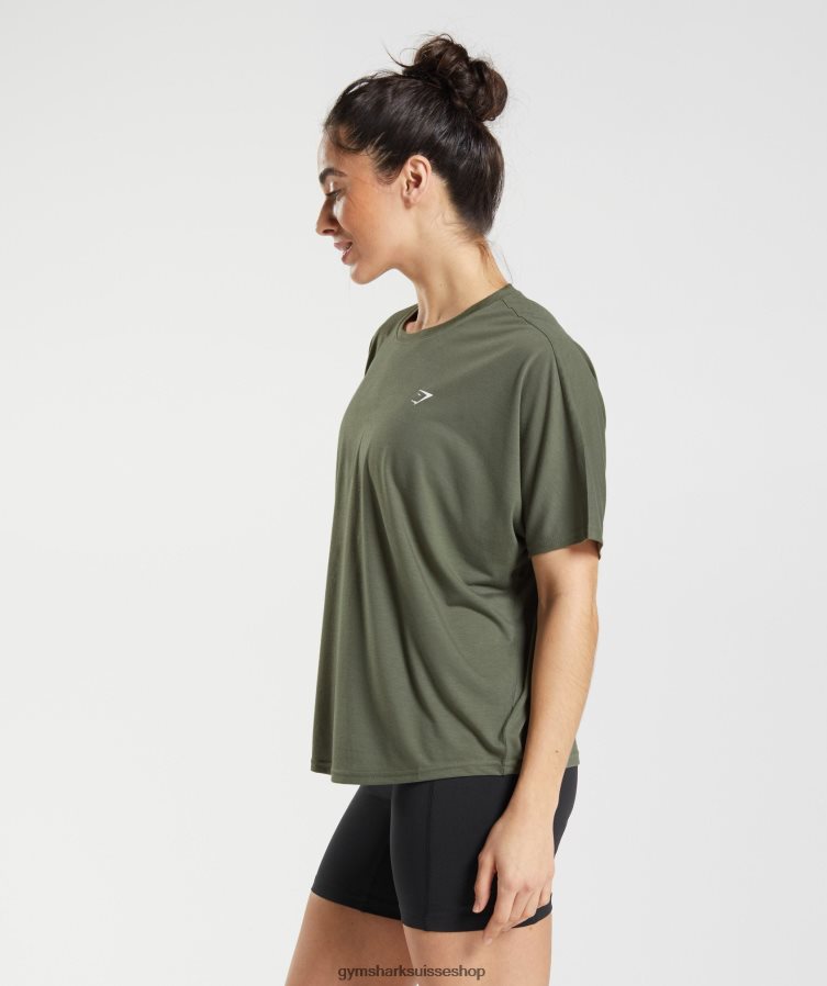 ch Gymshark femmes tee shirt ultra doux olive poussiéreuse 02FP6T489 vêtements