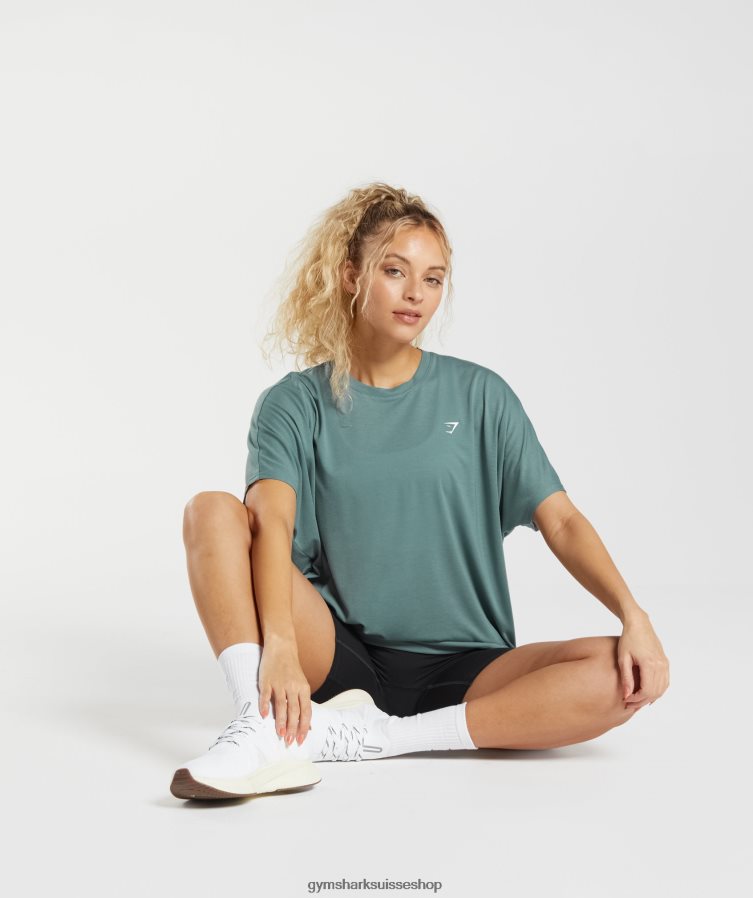 ch Gymshark femmes tee shirt ultra doux tonnerre bleu 02FP6T415 vêtements