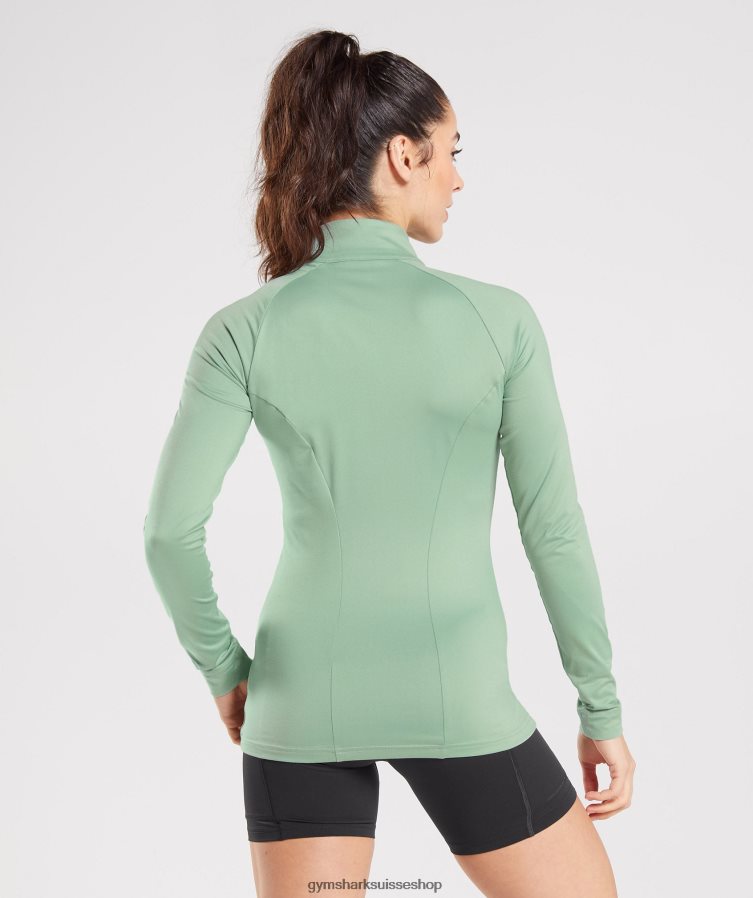 ch Gymshark femmes veste zippée d\'entraînement vert sauge du désert 02FP6T344 vêtements