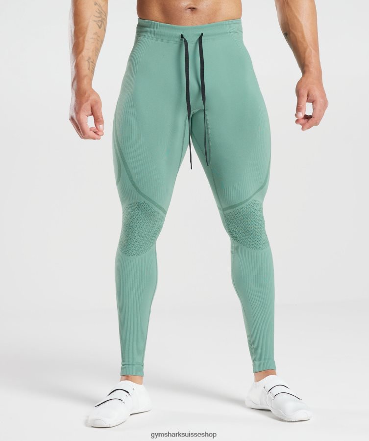 ch Gymshark Hommes 315 collants sans couture encre sarcelle / bijou vert 02FP6T1030 vêtements
