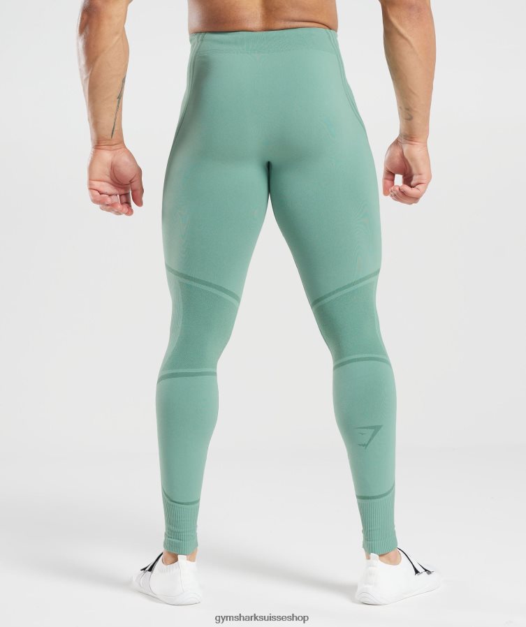 ch Gymshark Hommes 315 collants sans couture encre sarcelle / bijou vert 02FP6T1030 vêtements
