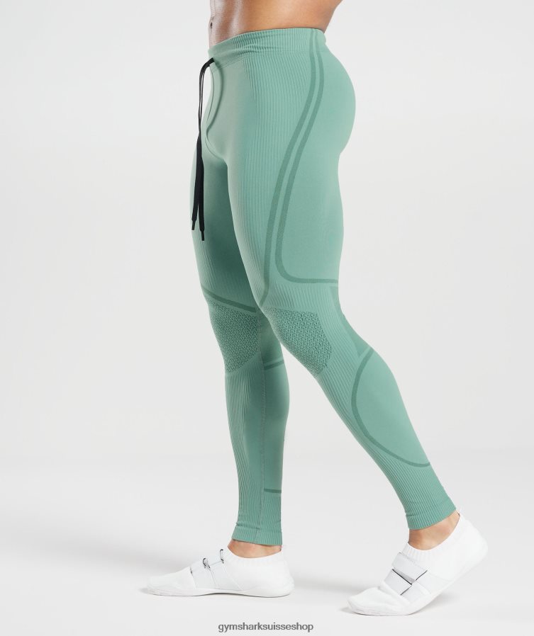 ch Gymshark Hommes 315 collants sans couture encre sarcelle / bijou vert 02FP6T1030 vêtements