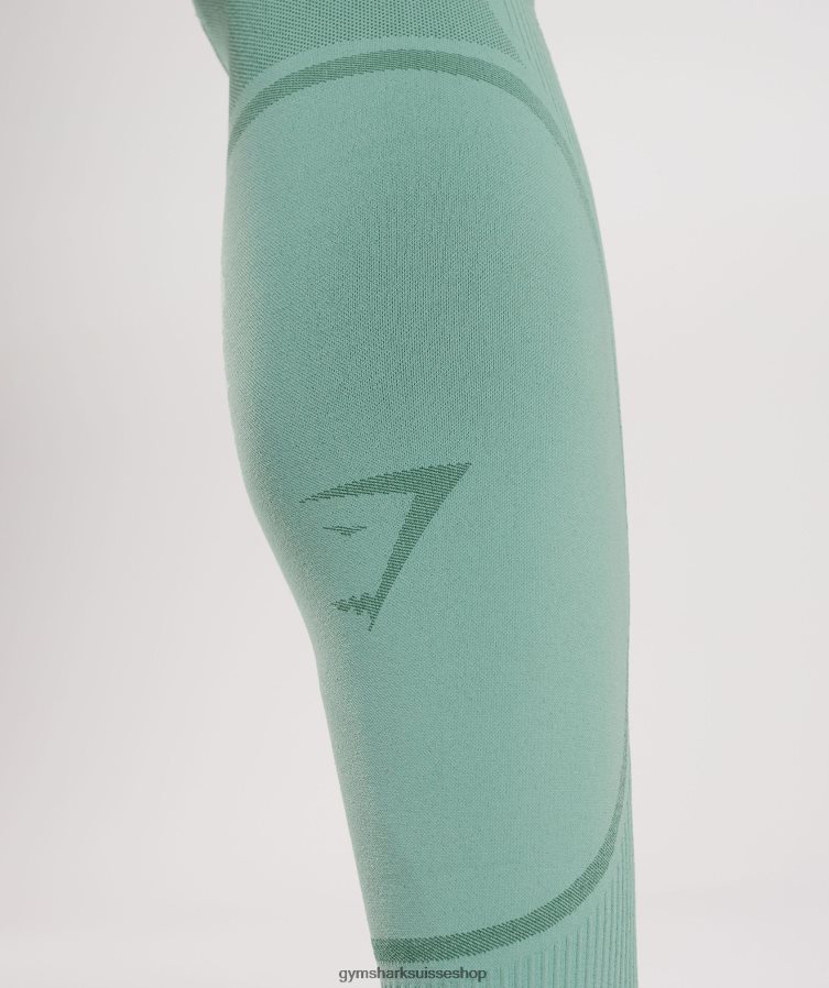 ch Gymshark Hommes 315 collants sans couture encre sarcelle / bijou vert 02FP6T1030 vêtements