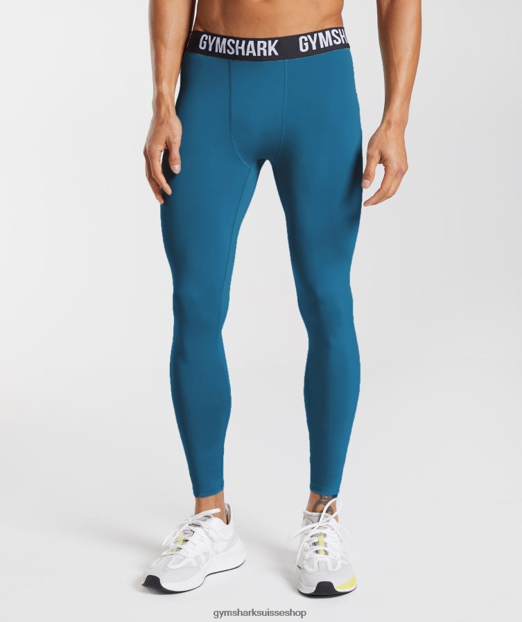 ch Gymshark Hommes legging element bleu atlantique 02FP6T1041 vêtements