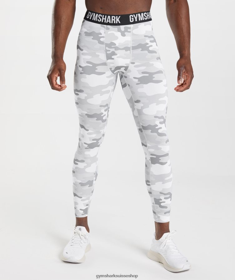 ch Gymshark Hommes legging element imprimé gris clair 02FP6T1039 vêtements