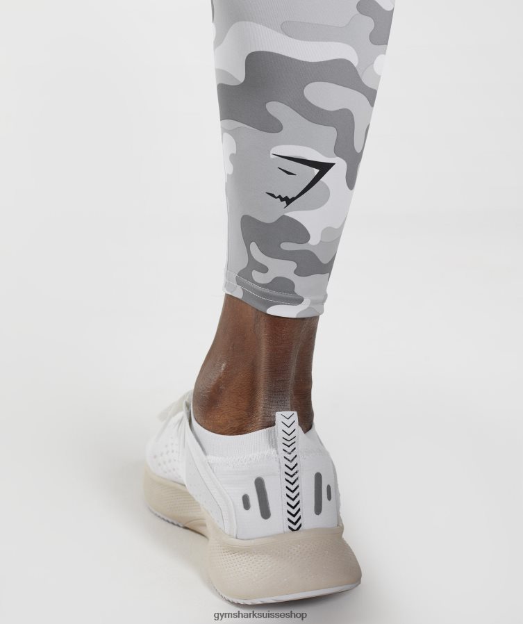 ch Gymshark Hommes legging element imprimé gris clair 02FP6T1039 vêtements