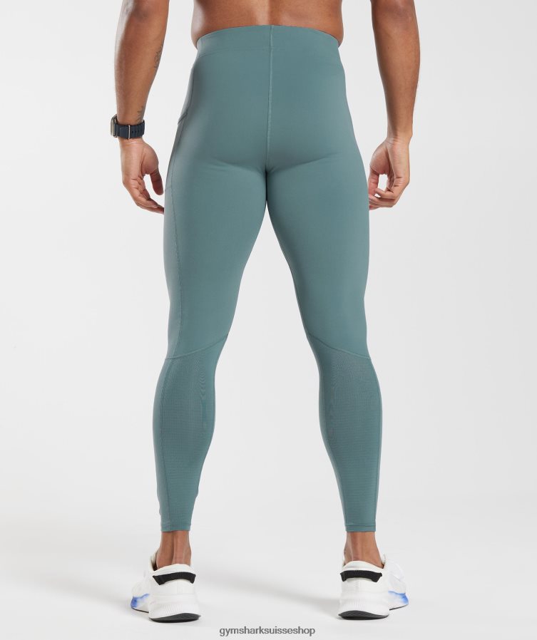 ch Gymshark Hommes leggings à couche de base control tonnerre bleu 02FP6T1033 vêtements