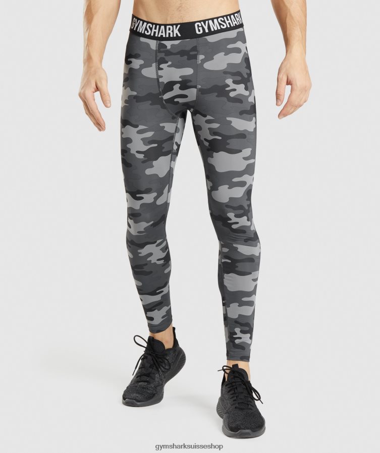 ch Gymshark Hommes leggings element imprimé gris 02FP6T1036 vêtements