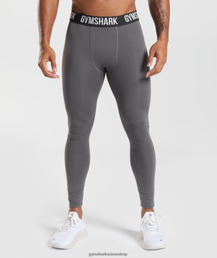 ch Gymshark Hommes leggings element silhouette grise 02FP6T1032 vêtements