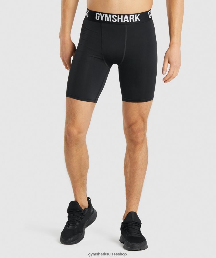 ch Gymshark Hommes short à couche de base element noir 02FP6T1027 vêtements