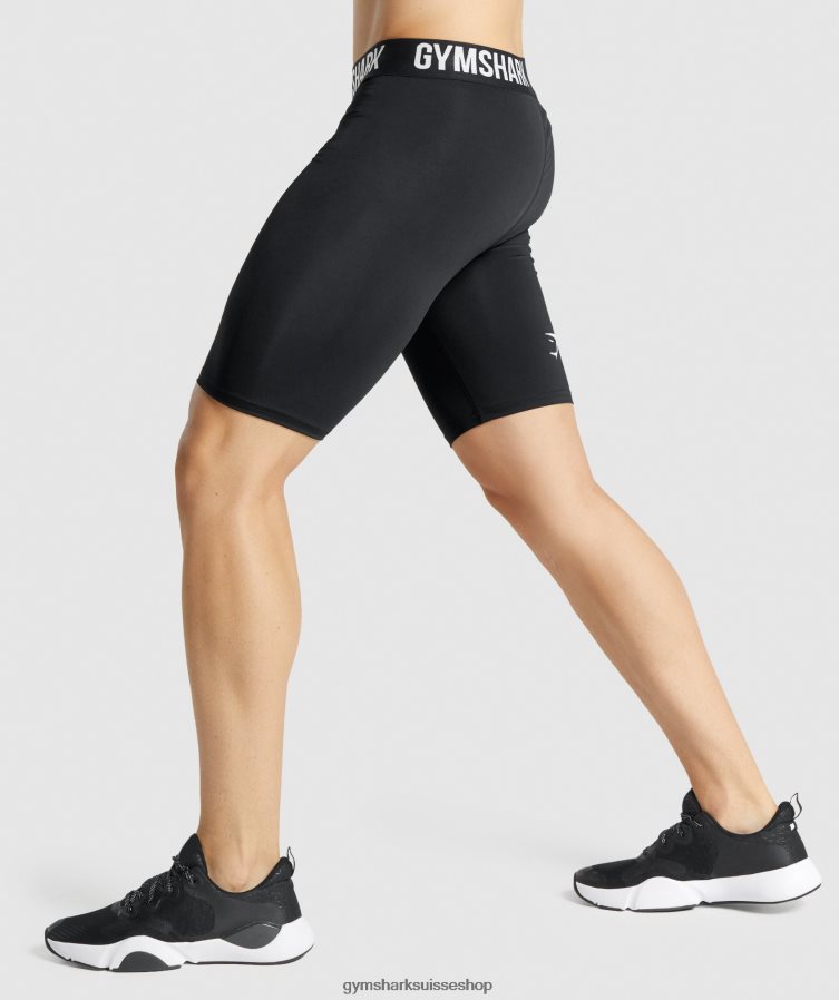 ch Gymshark Hommes short à couche de base element noir 02FP6T1027 vêtements