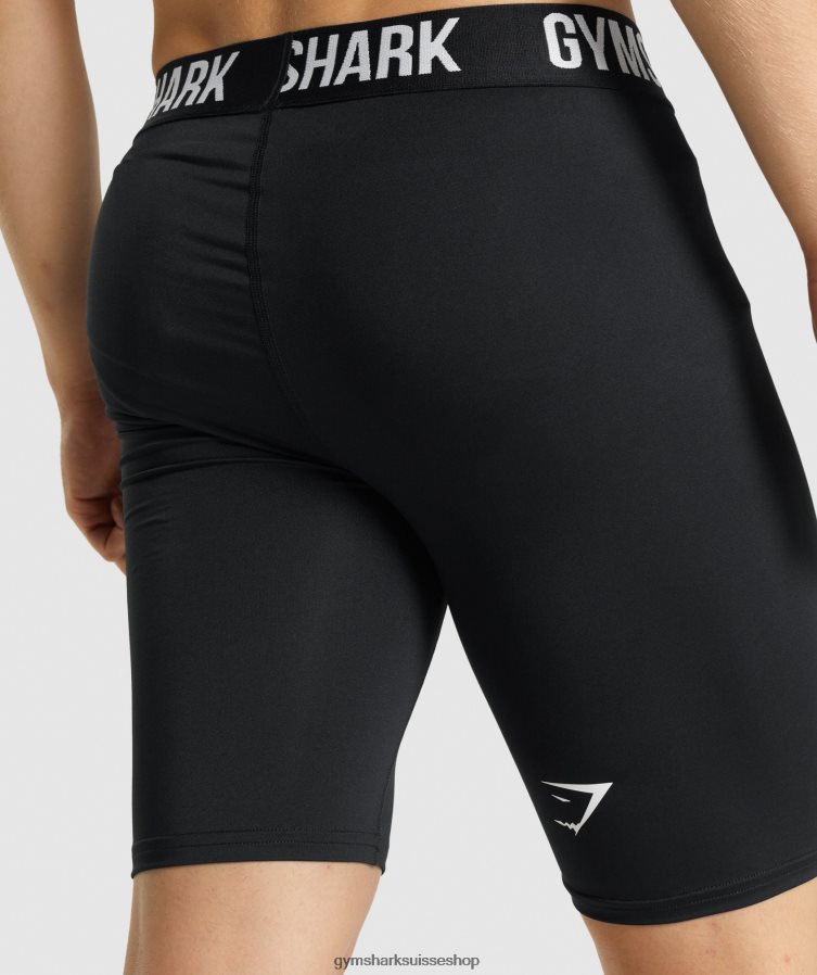 ch Gymshark Hommes short à couche de base element noir 02FP6T1027 vêtements