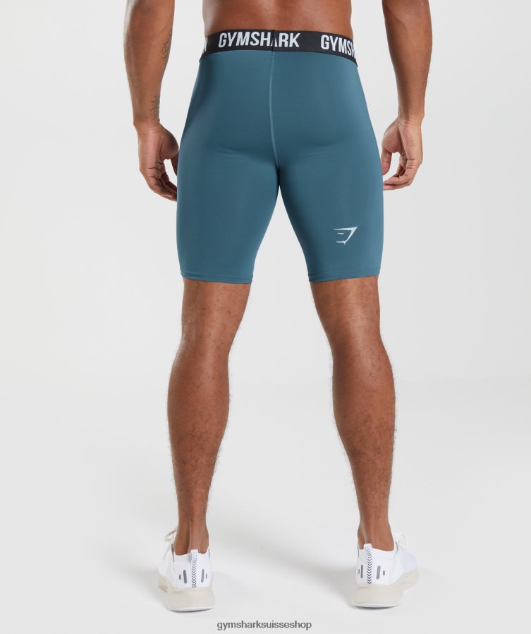 ch Gymshark Hommes short à couche de base element sarcelle toscane 02FP6T1042 vêtements