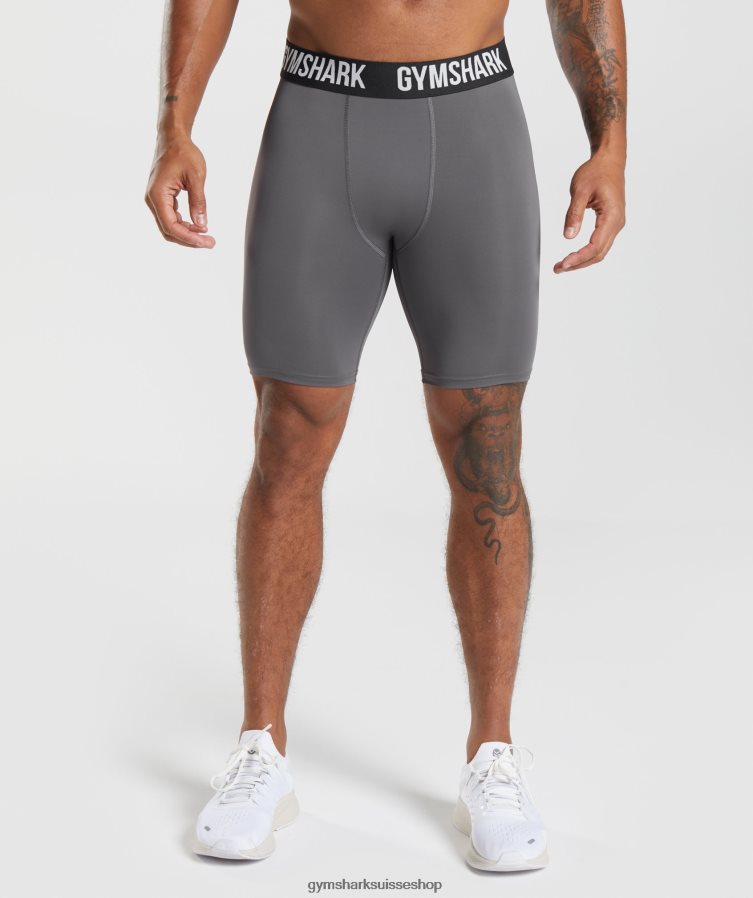 ch Gymshark Hommes short à couche de base element silhouette grise 02FP6T1037 vêtements