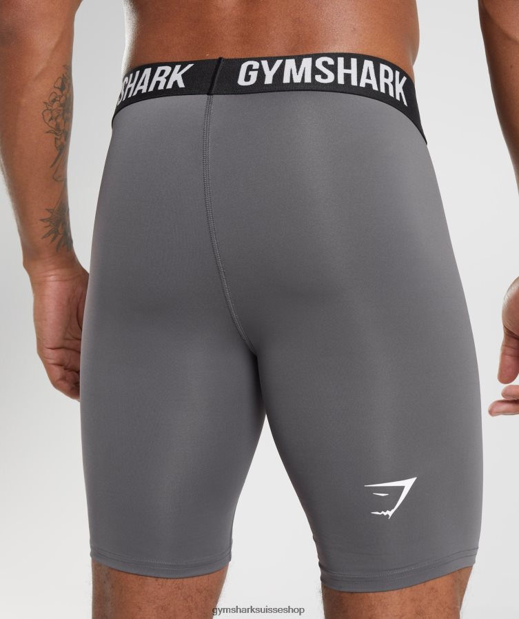ch Gymshark Hommes short à couche de base element silhouette grise 02FP6T1037 vêtements