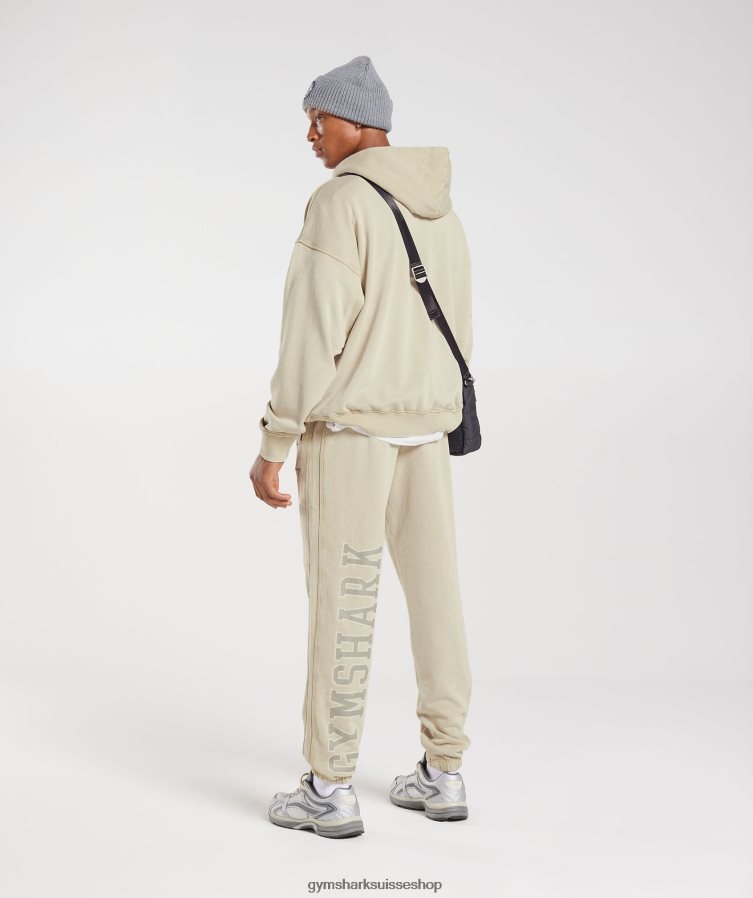 ch Gymshark Hommes joggeurs collégiaux gris caillou/lavage à l\'acide 02FP6T1057 vêtements