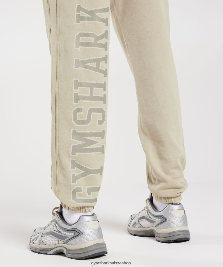 ch Gymshark Hommes joggeurs collégiaux gris caillou/lavage à l\'acide 02FP6T1057 vêtements