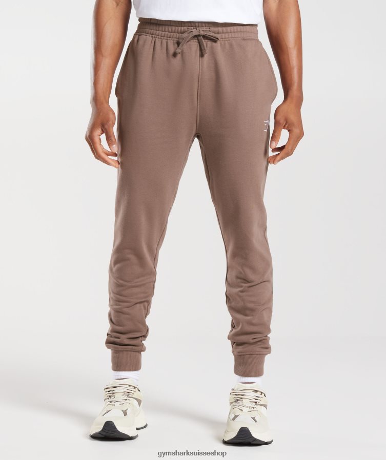 ch Gymshark Hommes jogging à crête brun truffe 02FP6T1058 vêtements