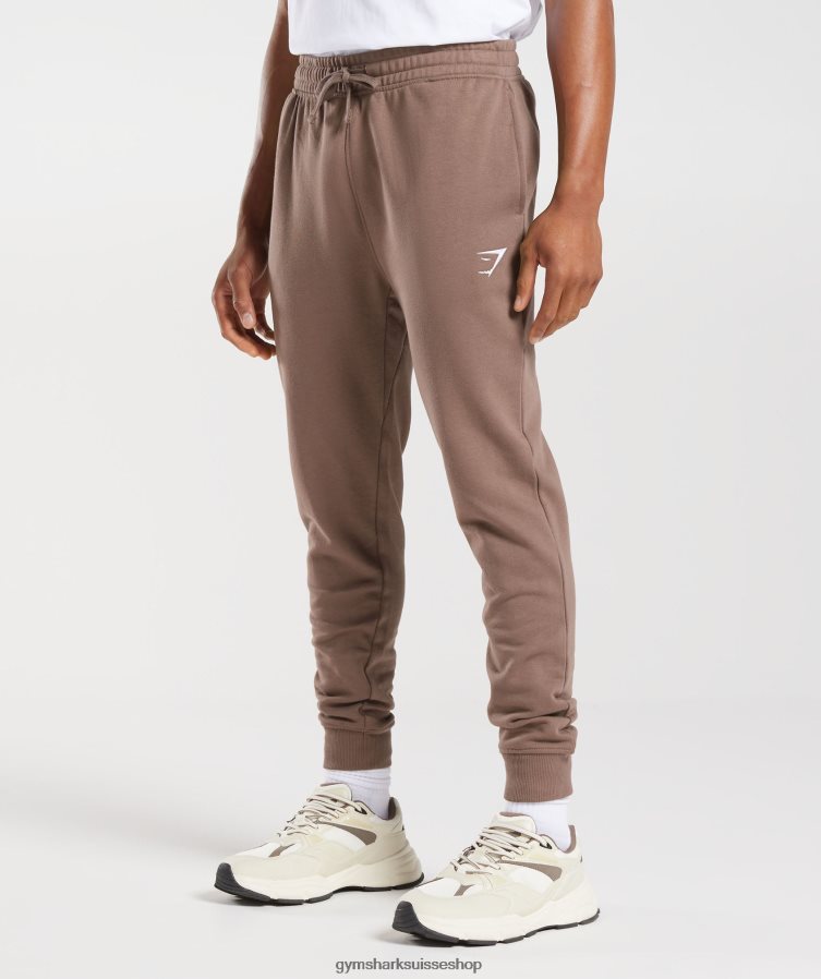 ch Gymshark Hommes jogging à crête brun truffe 02FP6T1058 vêtements
