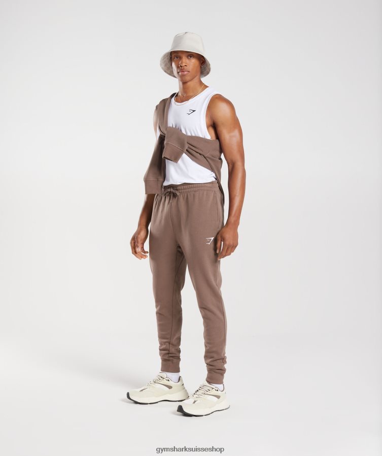 ch Gymshark Hommes jogging à crête brun truffe 02FP6T1058 vêtements